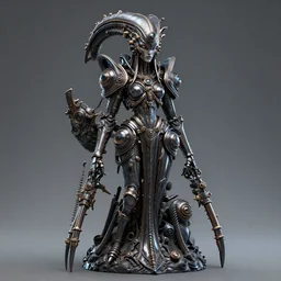 a zerg goddess. polished 3 d sculpture rendered by billelis feat luminokaya in visionary fineart style. fantastic realism. 8 k hyper ornated maximalist and overdetailed. darkscifi, zerg queen portrait shot by andrei riabovitchev, tomasz alen kopera, luminokaya. influenced by, giger and peter gric