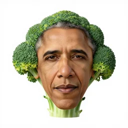 obama face on brocolli