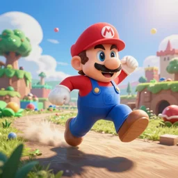 raytraced super mario bros wii octane render radiosity motion blur