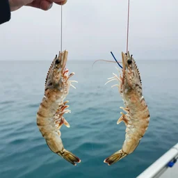 oddly shaped shrimp caught by both fishermen. - h 7 0 4
