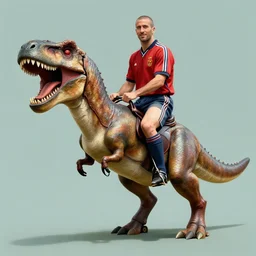 zinedine zidane riding a trex