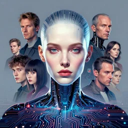 portrait of computer & circuits, melting, nasa, 8 k, by tristan eaton, stanley artgermm, tom bagshaw, greg rutkowski, carne griffiths, ayami kojima, beksinski, giger, trending on deviantart, face enhance, hyper detailed, minimalist, cybernetic, android, blade runner, full of colour, super detailed