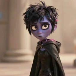 a still of an edgy Edna Mode wearing a cape, Pixar (2018)