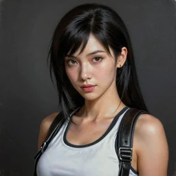 seductive Tifa Lockhart portrait, atmospheric lighting, painted, intricate, highly detailed by Leesha Hannigan, Ross Tran, Thierry Doizon, Kai Carpenter,Ignacio Fernández Ríos