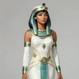 halle berry ancient egyptian, white and cyan armor, intricate, elegant, highly detailed, digital painting, artstation, concept art, smooth, sharp focus, illustration, orientalism, edwin long, theodore ralli, aleksi briclot, rutkowski, bouguereau