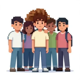 Joey, Friends, pixel art.