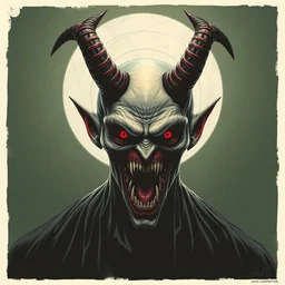 the demon, poster art by john carpenter, trending on deviantart, gothic art, grotesque, creepypasta, freakshow