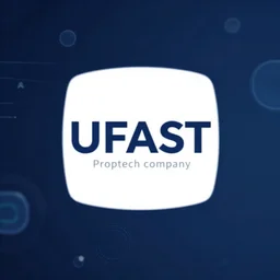 UFAST - proptech company logo, modern, digital art, marketing