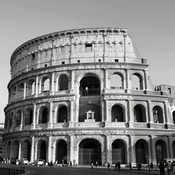 rome in 2 3 0 0, futuristic, cinematic, black and white