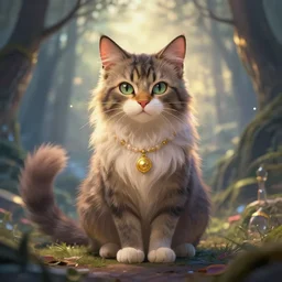 of fantasy magical cat