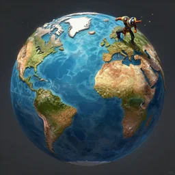 closeup 2 8 mm of the flat earth, d & d, fantasy, intricate, action pose, particle effects, highly detailed, digital painting, artstation, concept art, matte, sharp focus, volumetric lighting, illustration, hearthstone, art by artgerm, wlop, craig mullins, alphonse mucha