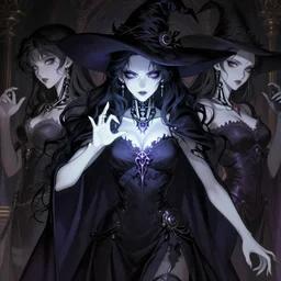 Gorgeous and beautiful grown up anime women as a evil witch with pale white skin casting a spell.open robotic eyes , artstation , 4K , Highly detailed , high quality , dramatic lighting , drawn by Yusuke Murata , elegant, highly detailed, centered, digital painting, artstation, concept art, artgerm, donato giancola, Joseph Christian Leyendecker, WLOP, Boris Vallejo, Artgerm