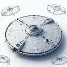 blueprints of circle shaped space ships, scandinavian design, foundation, highly detailed, nice presentation
