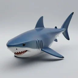 cyberpunk mako shark, hunting,