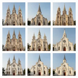 collage of church photographs and religious motives