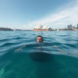 man floating face down in sydney harbour