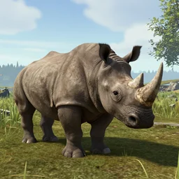 2 legged wooly rhinoceros, ark survival evolved screenshot, unreal engine 5