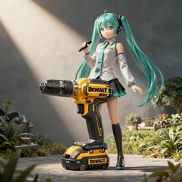 hatsune miku advertises dewalt