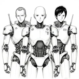 robot designed by syd mead, naoto fukusawa and dieter rams, portrait, cyberpunk 2 0 2 0 manual, by steampoweredmikej, by tim bradstreet, inktober, ink drawing, black and white, coloring pages, manga, highly detailed