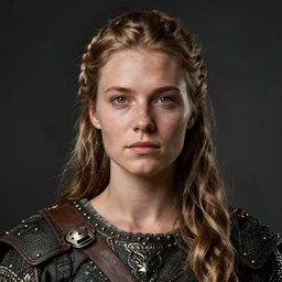 stereoscopic 3D portrait of a female viking
