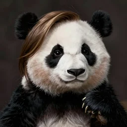 nancy pelosi panda, detailed portrait by tim doyle