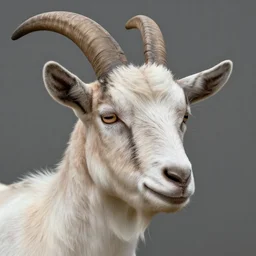 goat head with face of vladimir putin very detailed portrait