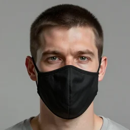 white man with black fabric mask, short dark hair, highly detailed face!!!, true anatomy!, extremely detailed!, digital painting, unreal engine 5, art by tom bagshaw
