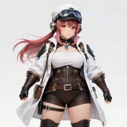 A beautiful, slightly chubby female dieselpunk scientist, official Genshin Impact character concept, anime, kawaii, photorealism, by Artgerm and Sakimichan, professional character designer, trending on Artstation, deviantart, highly detailed, cgsociety