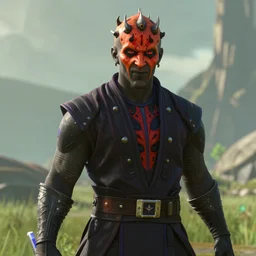 Film still of Darth Maul, from The Legend of Zelda: Breath of the Wild (2017 video game)