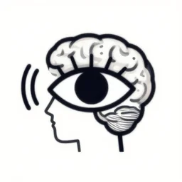 ( ( logo illustration ) ), eye, sound wave, brain, mind, attention, tatsuro kiuchi, victo ngai, kilian eng, hiroshi nagai, minimalist, vector art, popular on behance, [ [ award winning ] ]