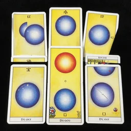 Eight of Dyson Spheres, tarot card,