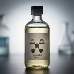 a bottle filled with Radioactive liquid