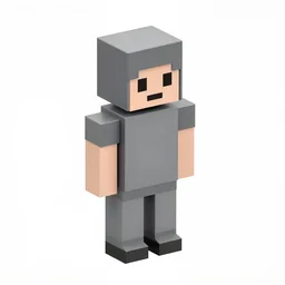 a fullbody voxel isometric sprite of a 🧔🏿 wearing a gray do rag and a black winter puffer coat, assets, urban music studio, 8 bit,