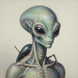 portrait of a insectoid alien creature by Luchita Hurtado