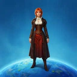 ( ( ( ( ( hyperrealist distant portrait of elizabeth from bioshock infinite on a blue planet where it rains colors. ) ) ) ) ) by bayard wu, fantasy, photorealistic, octane render, unreal engine, dynamic lighting, trending on artstation, poster, volumetric lighting, very detailed faces, 4 k, award winning