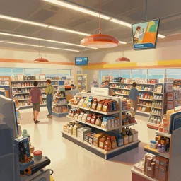 a hyperdetailed digital painting of a 2 0 5 0 s microsoft retail interior, by ruan jia by liam wong by stanley artgerm, trending on artstation, 4 k