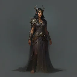 side shot centered painted portrait of maya ali wind sorcerer, by thibault girard, gloomhaven, matte painting concept art behance hd artstation
