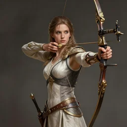 an archer character, diffuse lighting, fantasy, intricate, elegant, highly detailed, lifelike, photorealistic, digital painting, artstation, illustration, concept art, smooth, sharp focus, naturalism, trending on byron's - muse, by greg rutkowski and greg staples