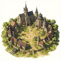 medieval village, artstation, fantasy