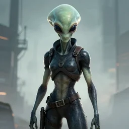 a alien from half - life, digital art