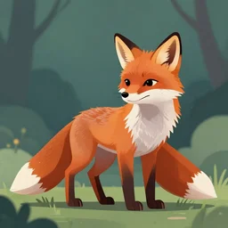 digital art of a fox, dribbble. com