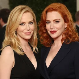 photograph of a combination of kristen bell and christina hendricks, highly detailed