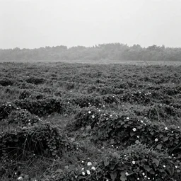 black and white, cinematic, landscape covered in vines, hazy, distant forest, ultra detailed, maxfield parrish, returnal, extra teeth, biome