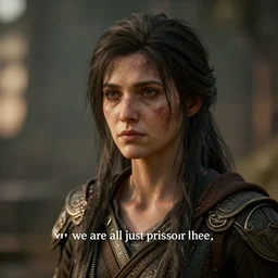 and she said,'we are all just prisoners here,, intricate details, ultra realistic, unreal engine 5, depth of field, bokeh, octane render, 8 k hd,