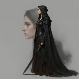 side profile concept art by thomas blackshear, imogen poots as a neo - gothic templar, matte painting, by and hsiao ron chen, artgerm, lawren harris, eve ventrue, magali villeneuve, jeremy lipkin, rob rey, christophe vacher