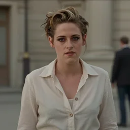 kristen stewart as elvis presley, movie still from 1 9 6 5, lens distortion, cinematic widescreen, medium dof