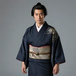 Japanese Napoleon wearing kimono, realistic, photo studio, HDR, 8k, trending on artstation