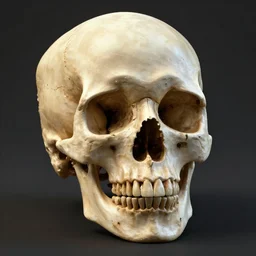 3 d render of the human skull