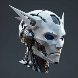 a fractal head, sharp angles, robot, octane render, 8 k, unreal engine