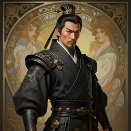 a hyperdetailed matte portrait of a cyberpunk ninja dressed as a 1 6 th century chinese nobleman, highly detailed, deep focus, elegant, digital painting, sharp focus, ultra realistic, 8 k, art by greg rutkowski and rembrandt and alphonse mucha, ultrawide lens